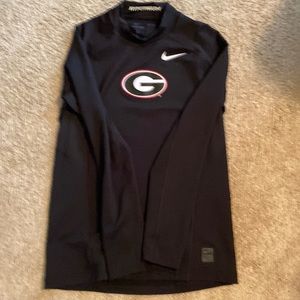 Fitted Nike pro Dri-fit hyper warm Georgia Bulldogs sleeve active wear